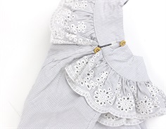 Name It chambray blue stribet sunsuit